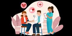 Femme en rendez-vous médical pour évaluer une réversion de l'IVG